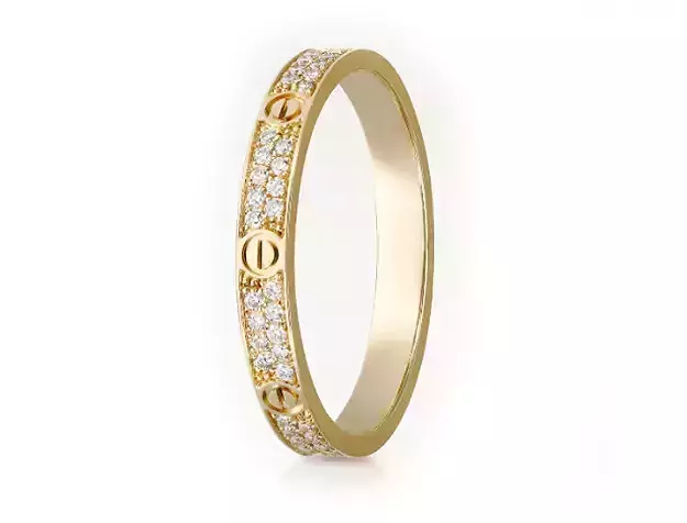 Luxury Fashion Ring With Gem 3D print model