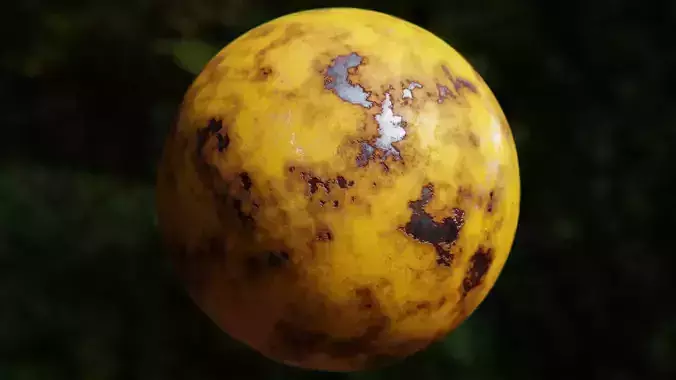 Worn Yellow Metal - Procedural PBR Shader for Blender