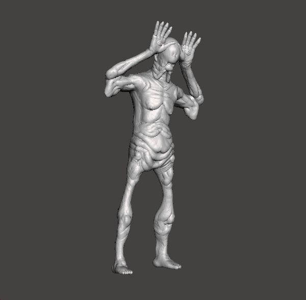 PALEMAN MONSTER MINIATURE MODEL HORROR FANTASY GAMES RPG DND 3D print model_2