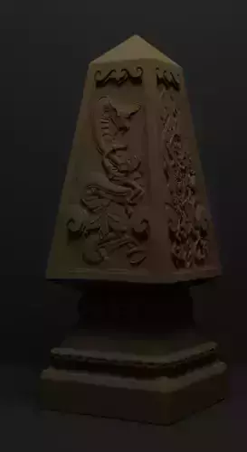 Indiana Jones Temple of the Forbidden Eye Obelisk  3D model