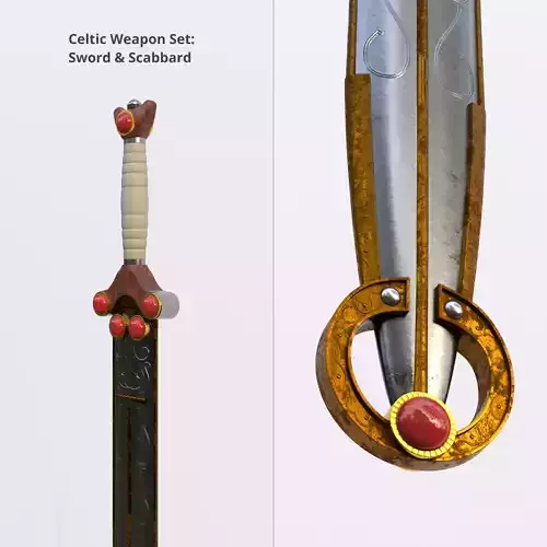 Celtic Weapon Set - Sword and Scabbard