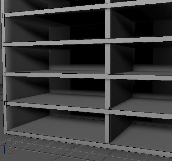 cupboard furniture Low-poly 3D model_5