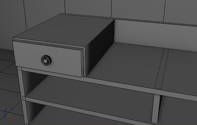 cupboard furniture Low-poly 3D model_9