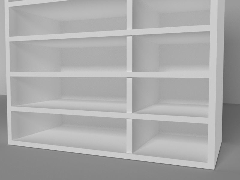 cupboard furniture Low-poly 3D model_4