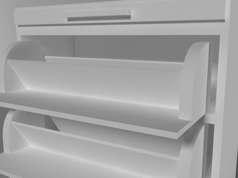 cupboard furniture Low-poly 3D model_2