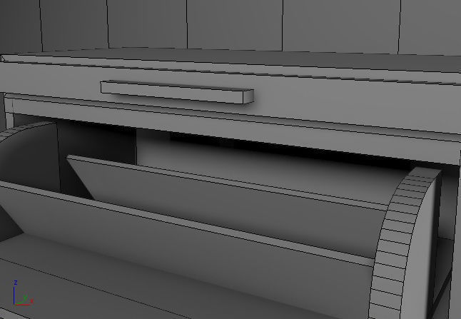 cupboard furniture Low-poly 3D model_7