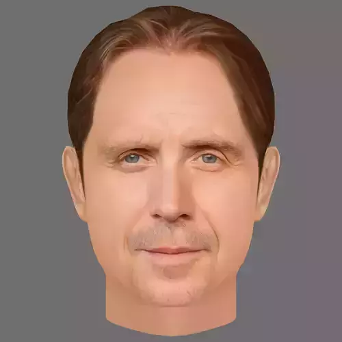 Rhys Ifans Head - Low poly head for game