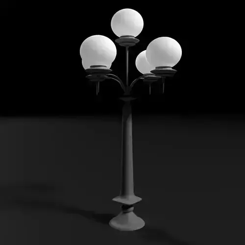 Realistic 3D Street Lamp Model  High-Quality for Architectural