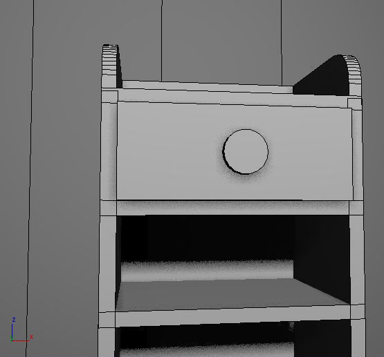 cupboard furniture Low-poly 3D model_6