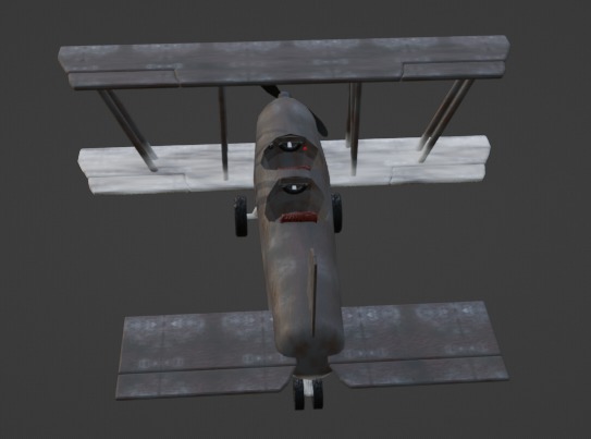 Shark Plane Low-poly 3D model_3