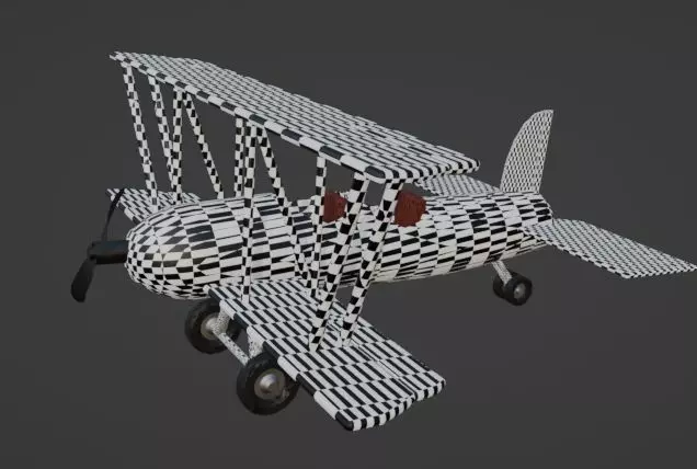 Chess Plane Low-poly 3D model