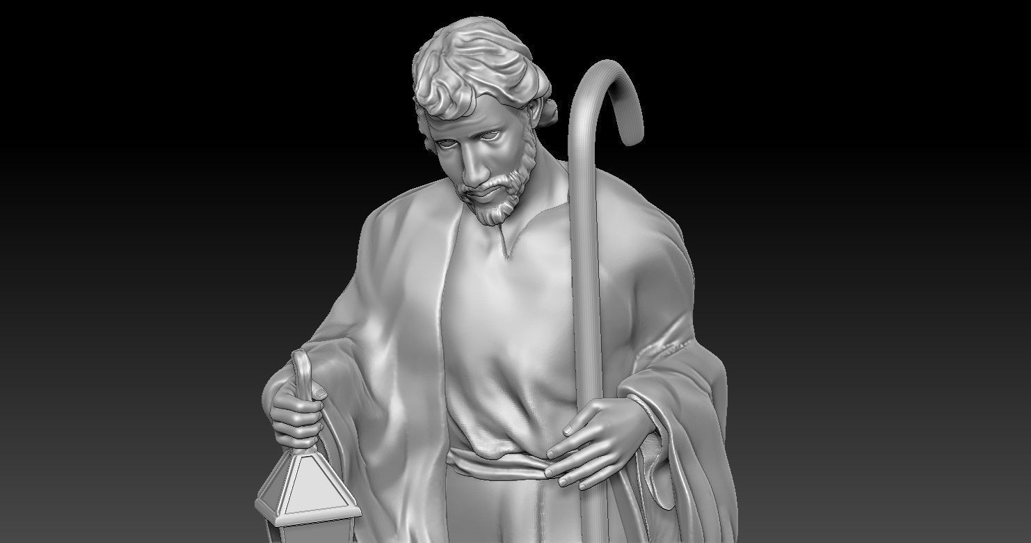 Nativity Crib figures 3D print model HOLY FAMILY STATUE 3D print model_23