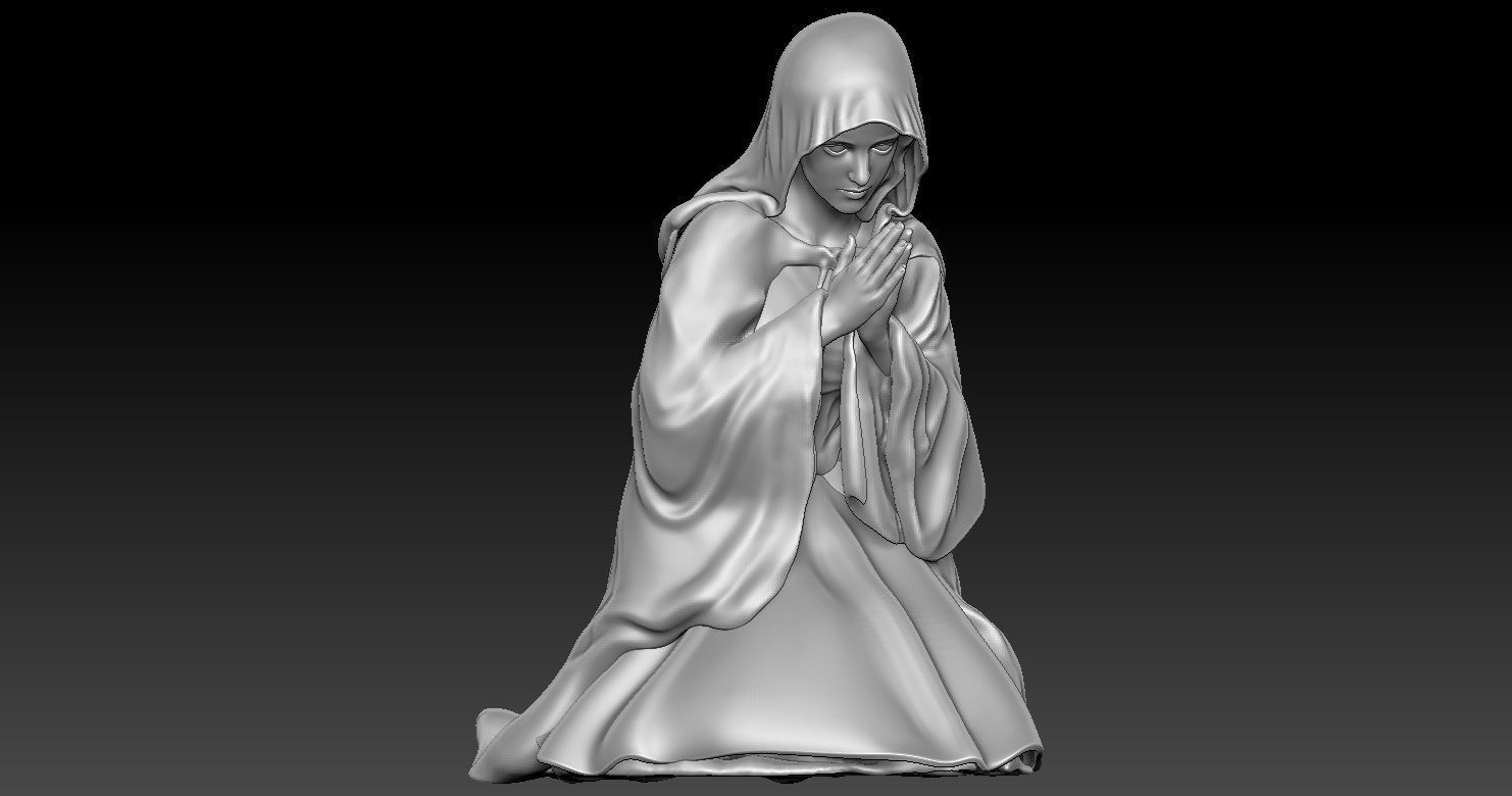 Nativity Crib figures 3D print model HOLY FAMILY STATUE 3D print model_28