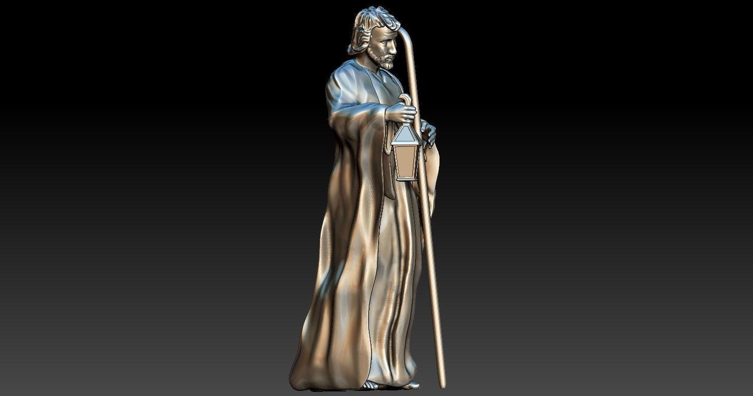 Nativity Crib figures 3D print model HOLY FAMILY STATUE 3D print model_18