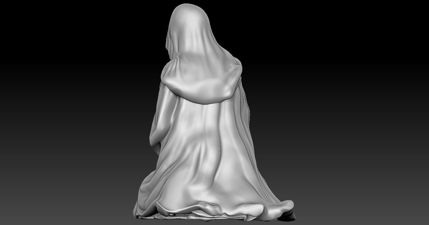 Nativity Crib figures 3D print model HOLY FAMILY STATUE 3D print model_25