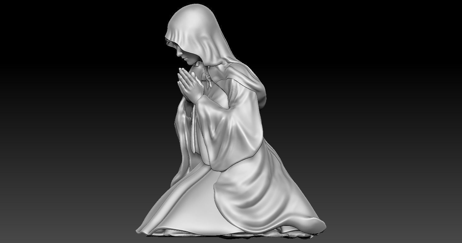 Nativity Crib figures 3D print model HOLY FAMILY STATUE 3D print model_53