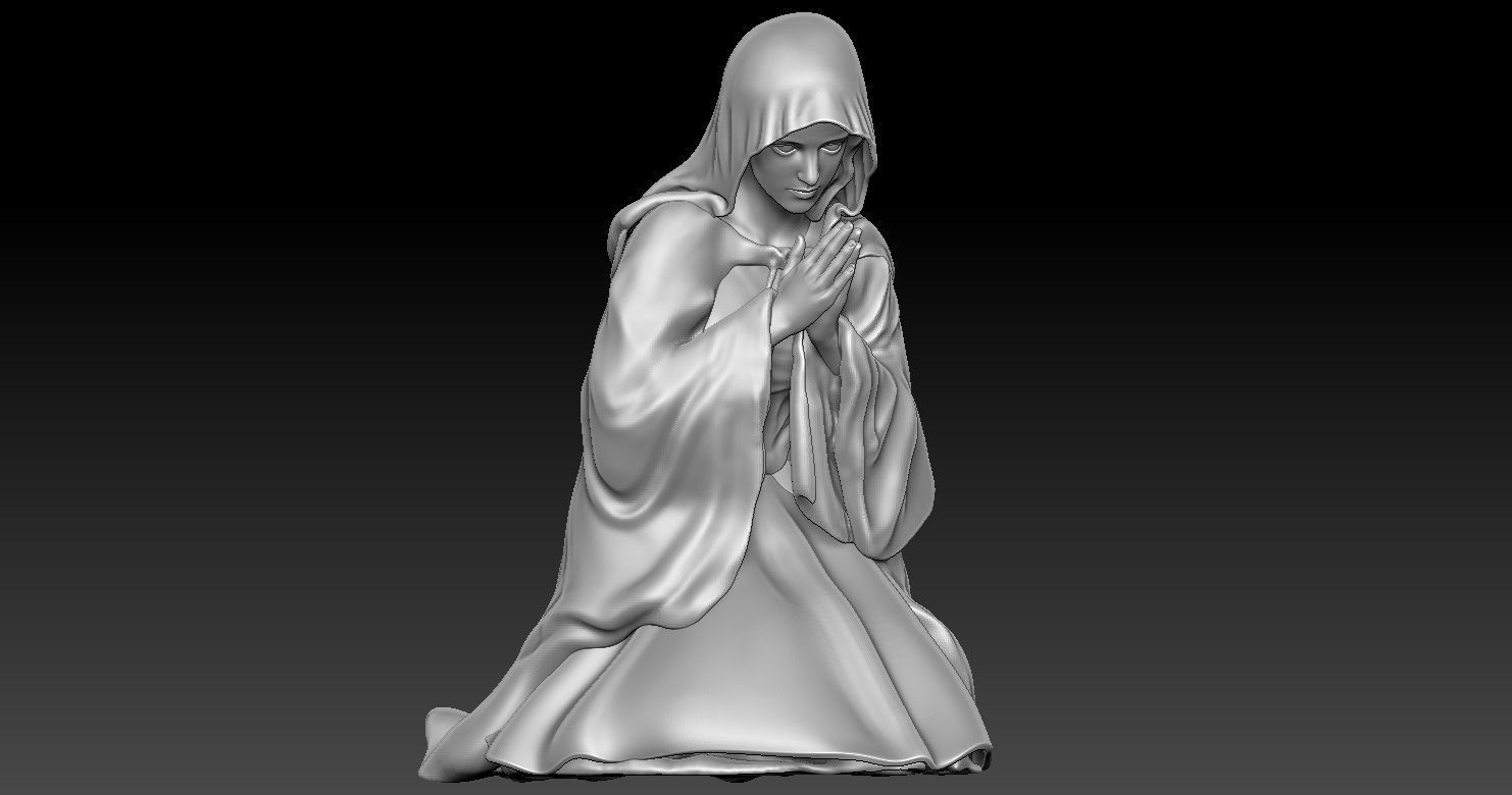 Nativity Crib figures 3D print model HOLY FAMILY STATUE 3D print model_54