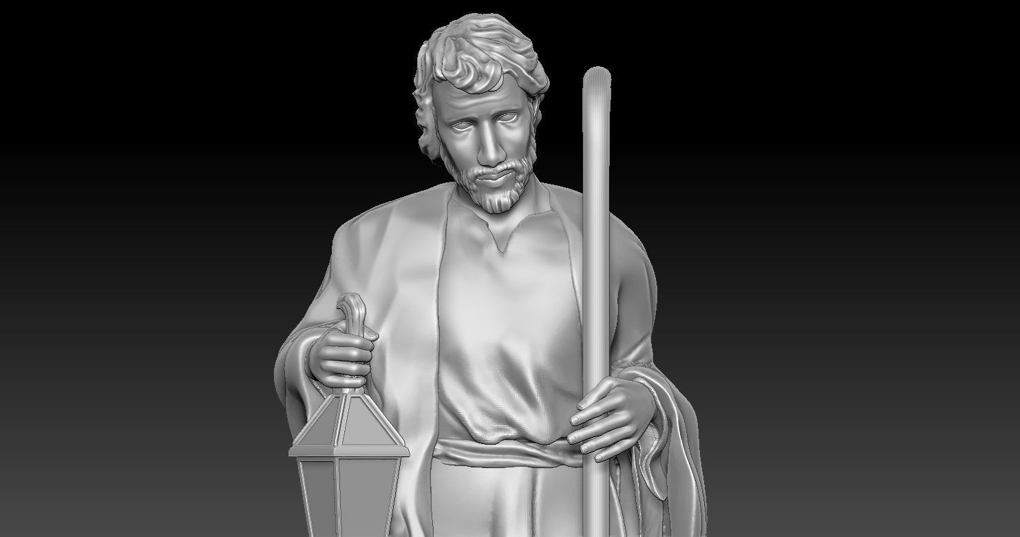 Nativity Crib figures 3D print model HOLY FAMILY STATUE 3D print model_22