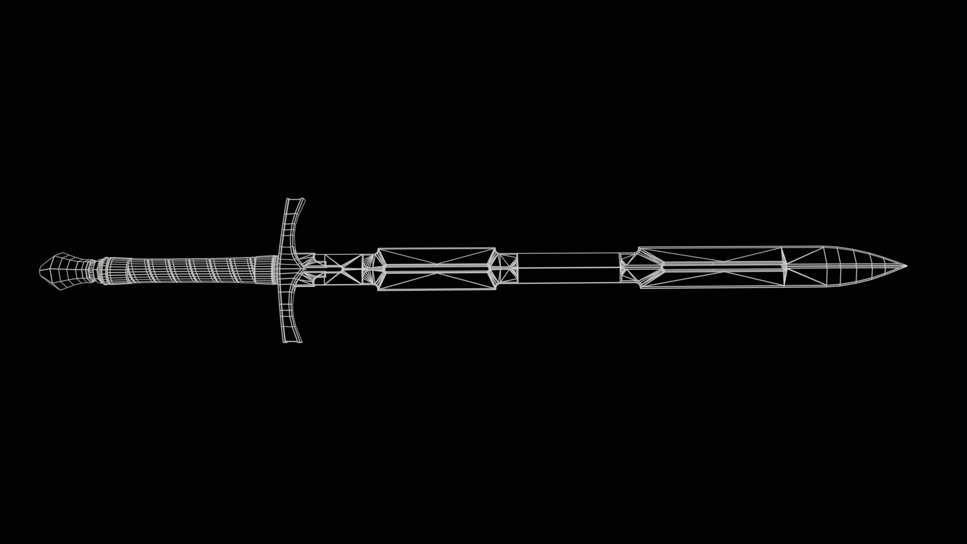 Incursion - Inquisitor Longsword Low-poly 3D model_6