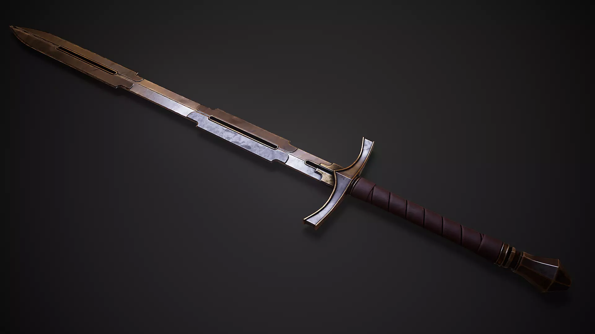 Incursion - Inquisitor Longsword Low-poly 3D model_0