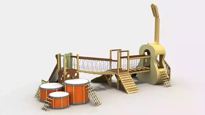 Musical instrument combination themed amusement park