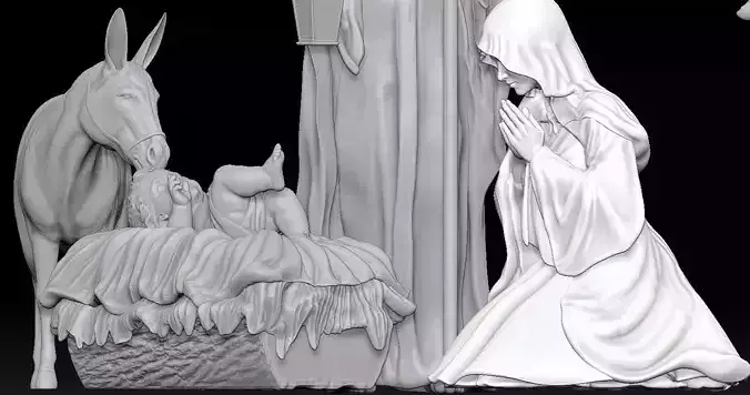 The Virgin Mary 3D print model 3D print model