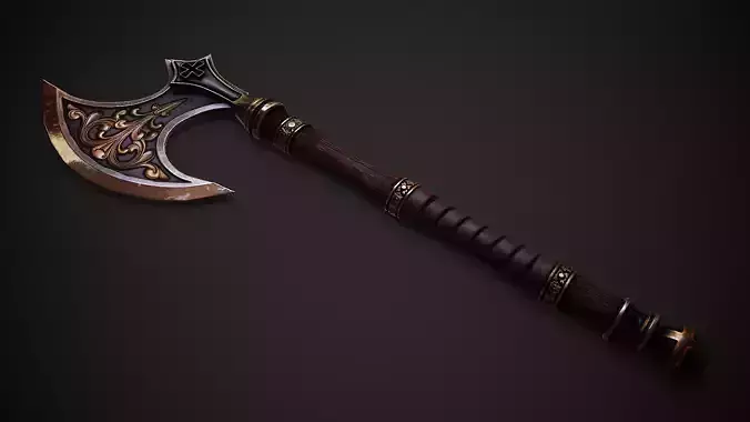Infuriation - Inquisitor Axe Low-poly 3D model