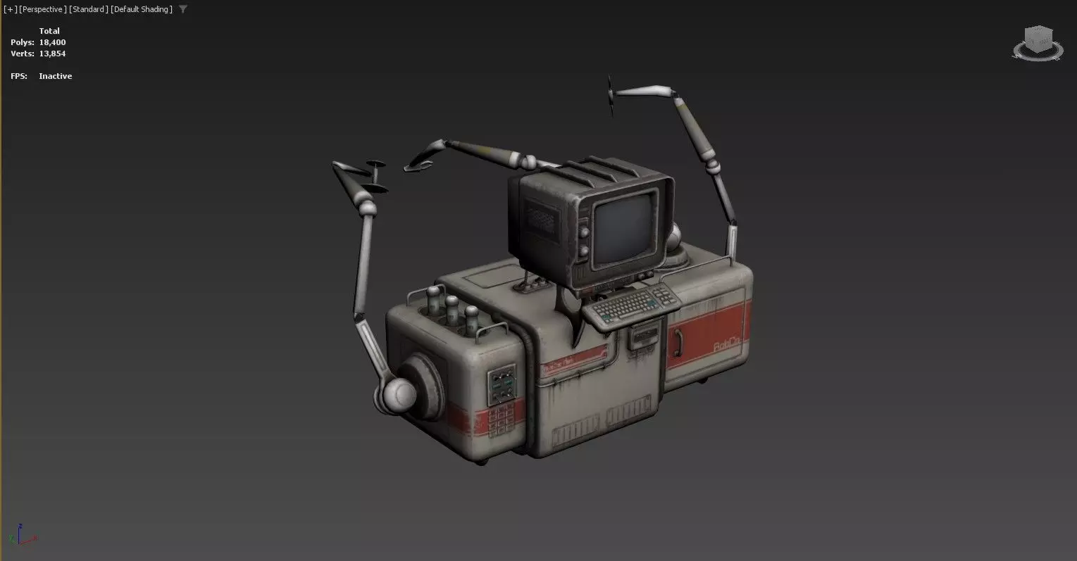 3D model of a vintage computing device 3D model_0