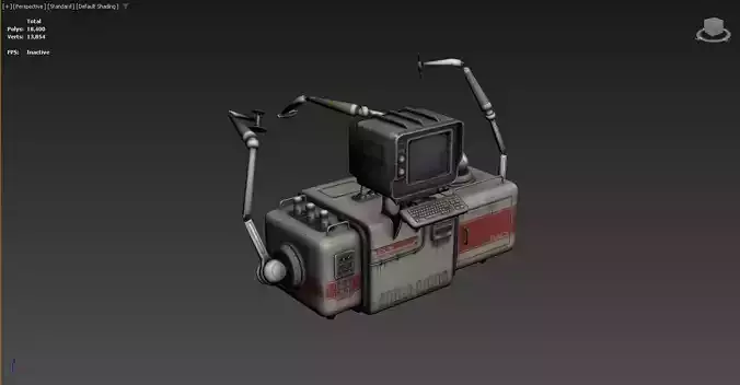 3D model of a vintage computing device