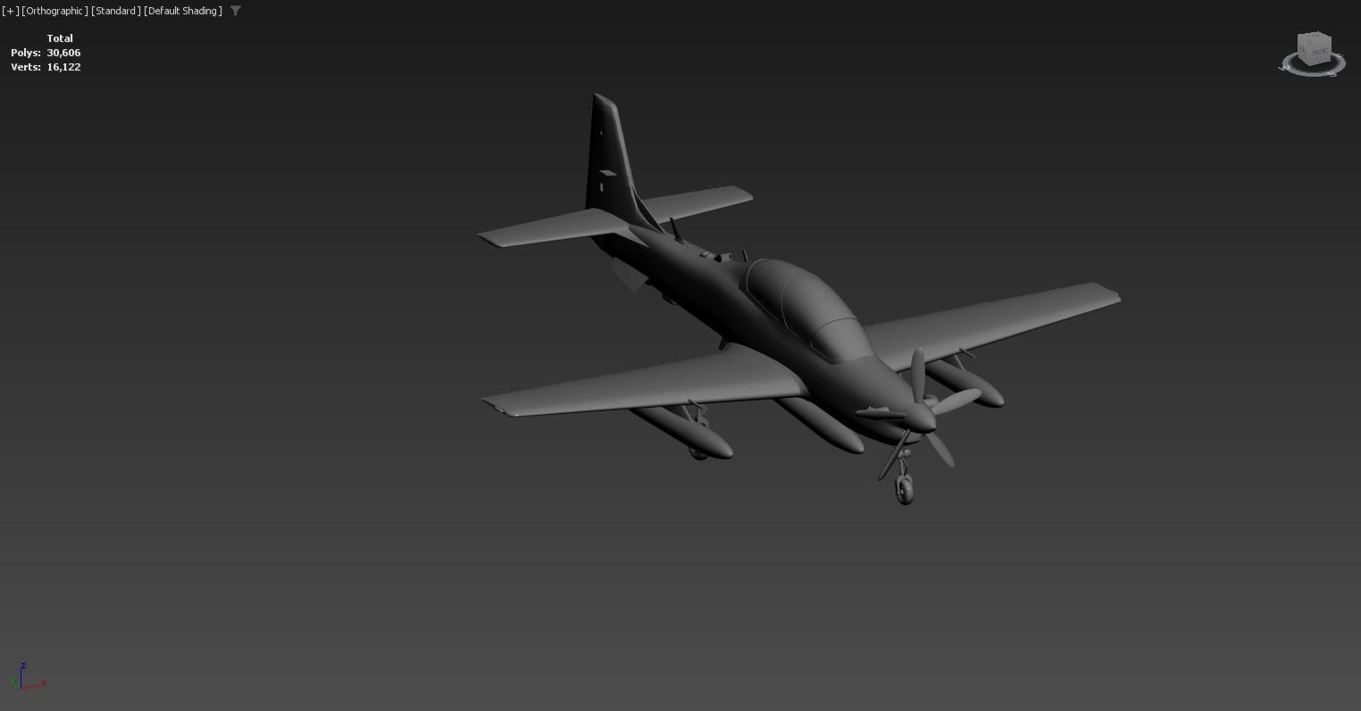 3D model of an aircraft Low-poly 3D model_1
