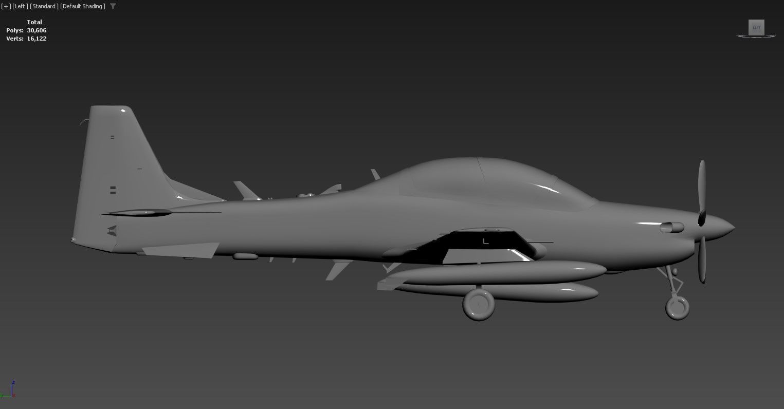 3D model of an aircraft Low-poly 3D model_4