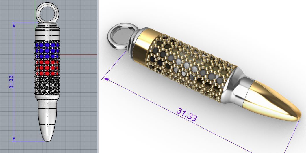 Bala colgante   3D print model_3