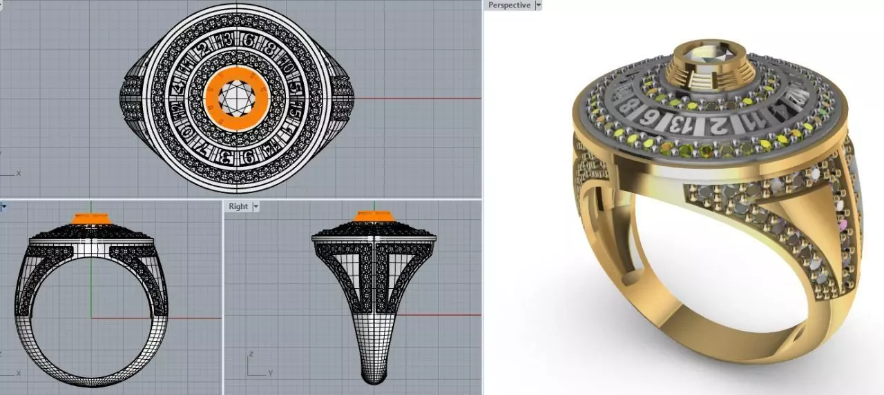 Dije anillo ruleta  3D print model_0
