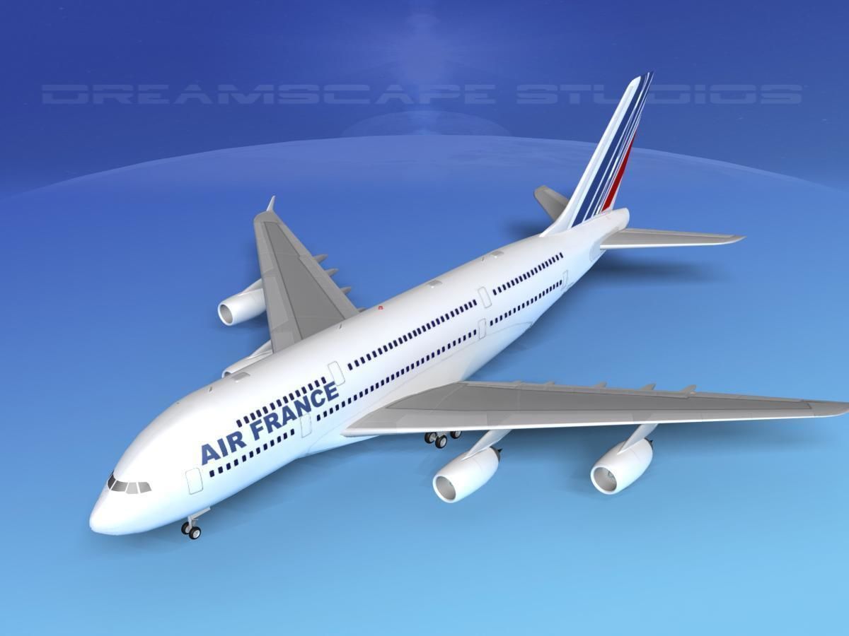 Airbus A380-800 Air France 3D model_10