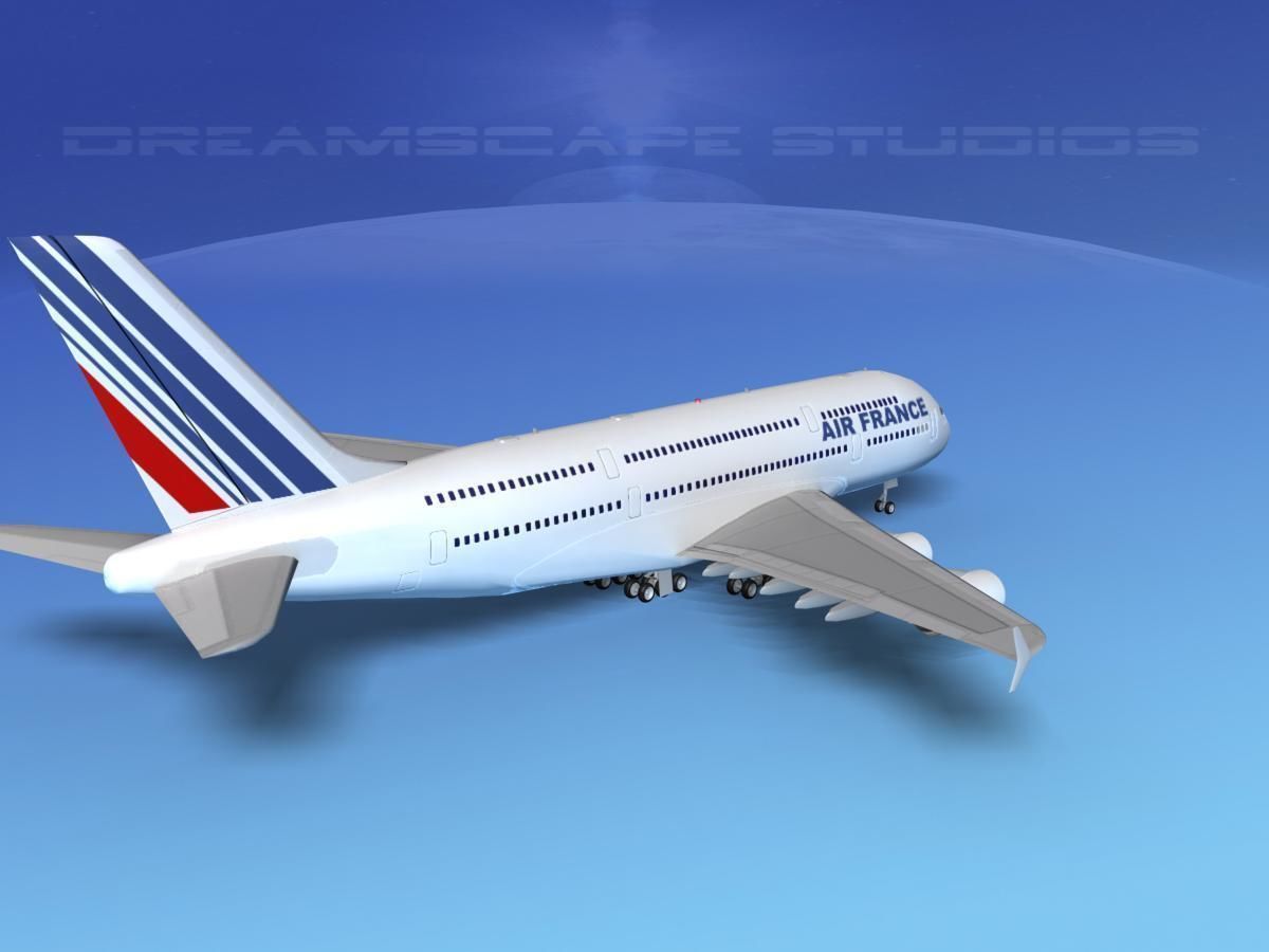 Airbus A380-800 Air France 3D model_5