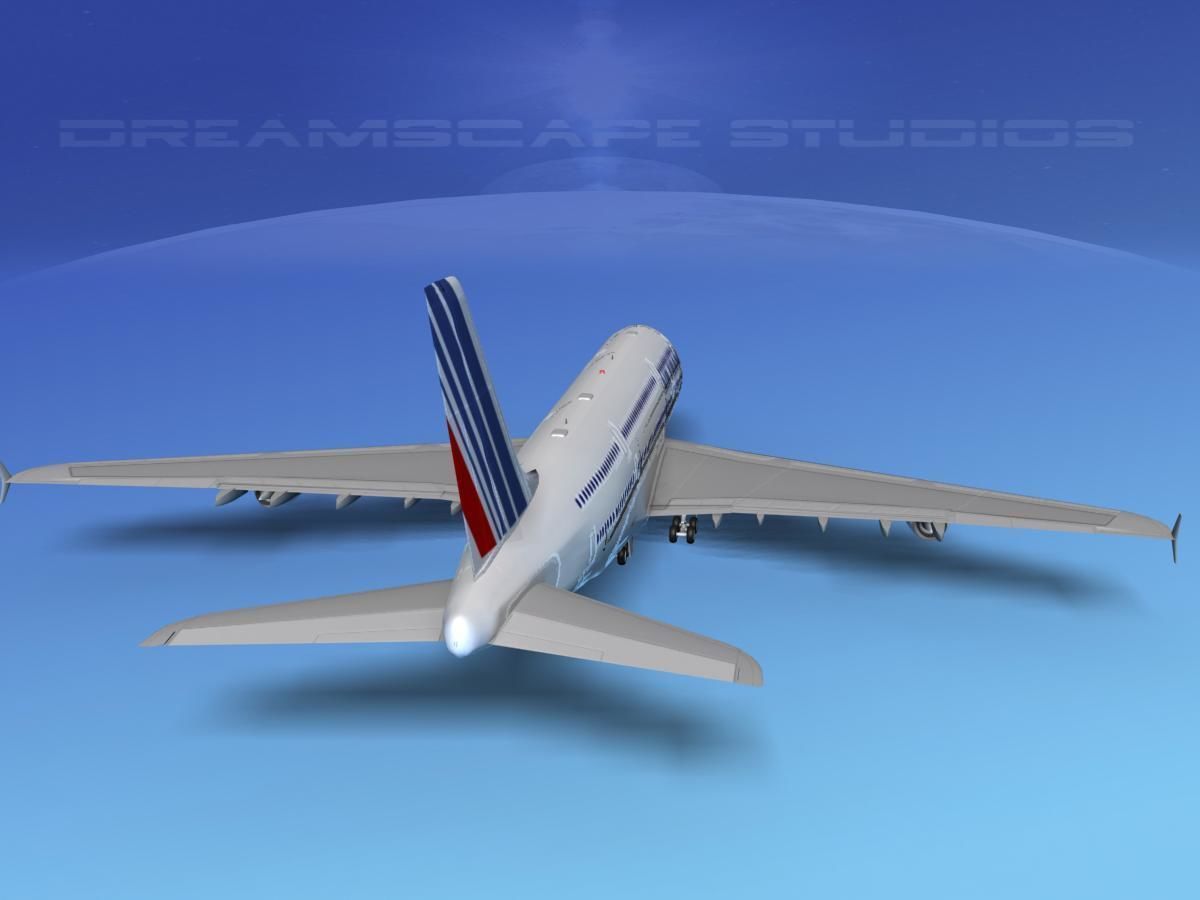 Airbus A380-800 Air France 3D model_6