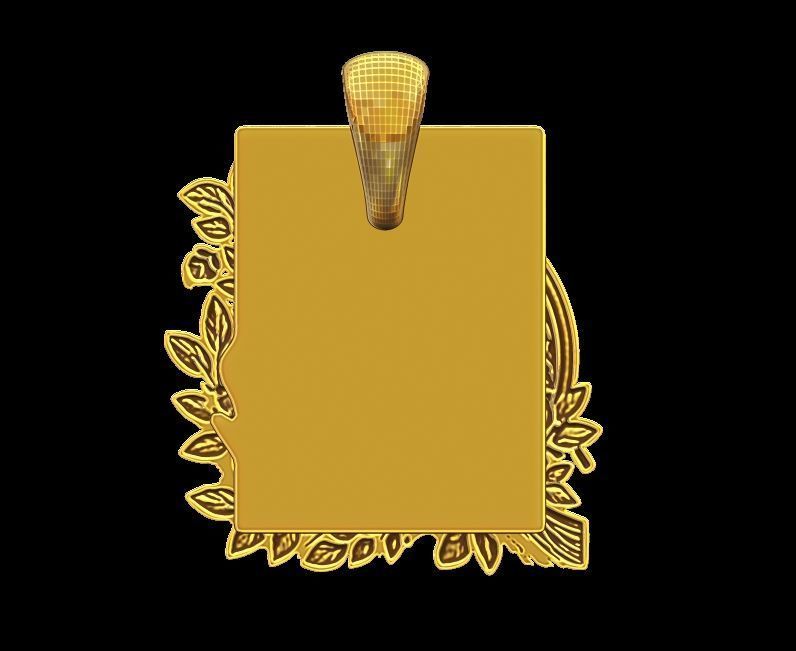 Rabbit in the garden Pendant 3D print model_12