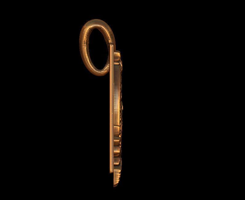 Rabbit in the garden Pendant 3D print model_8