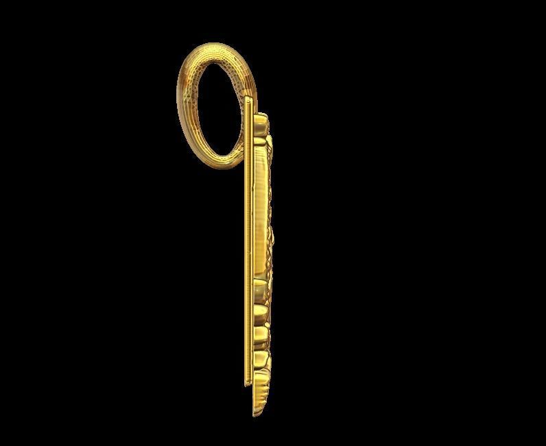 Rabbit in the garden Pendant 3D print model_6