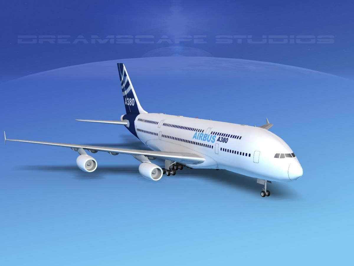 Airbus A380-800  3D model_3