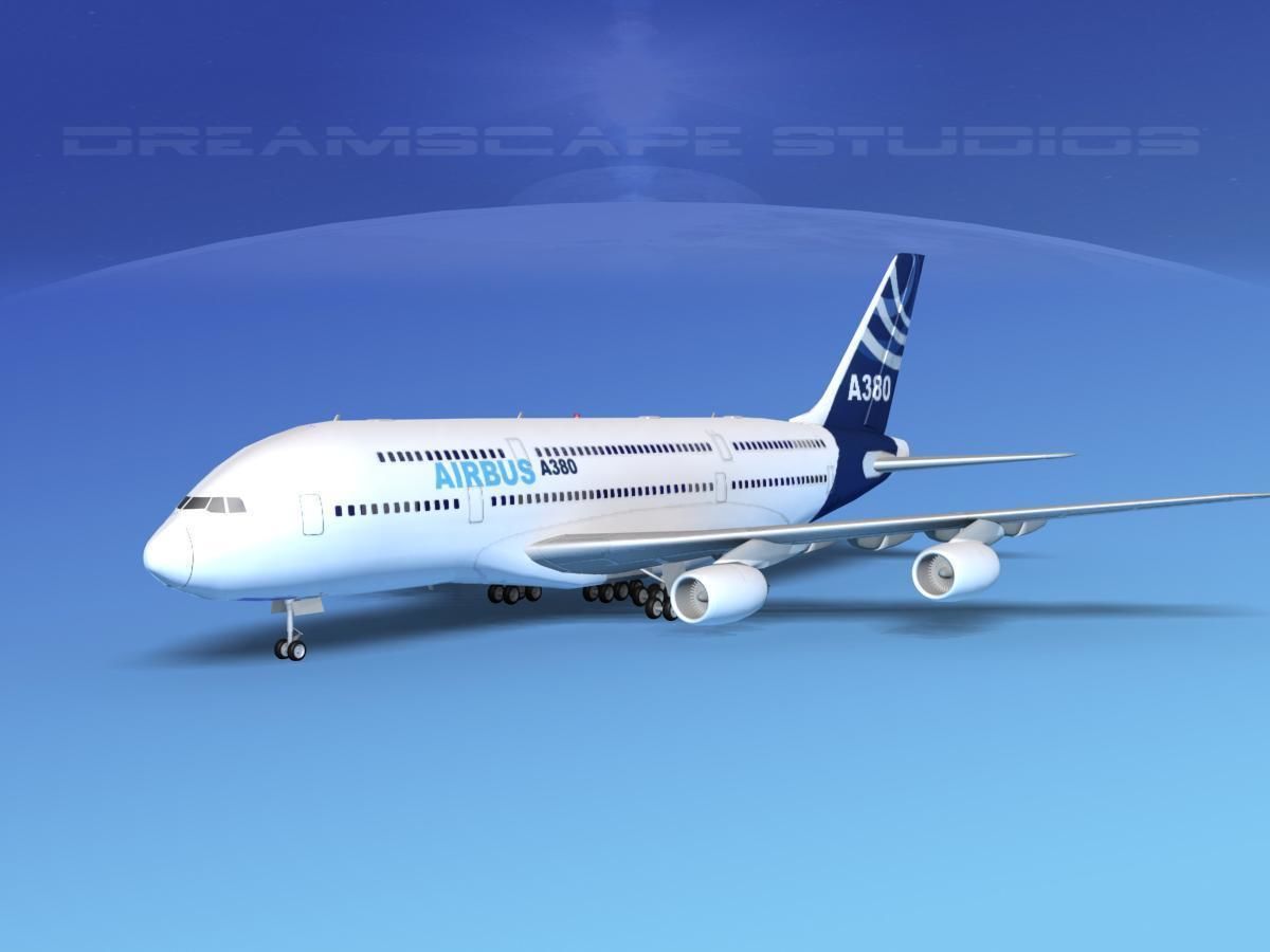 Airbus A380-800  3D model_1