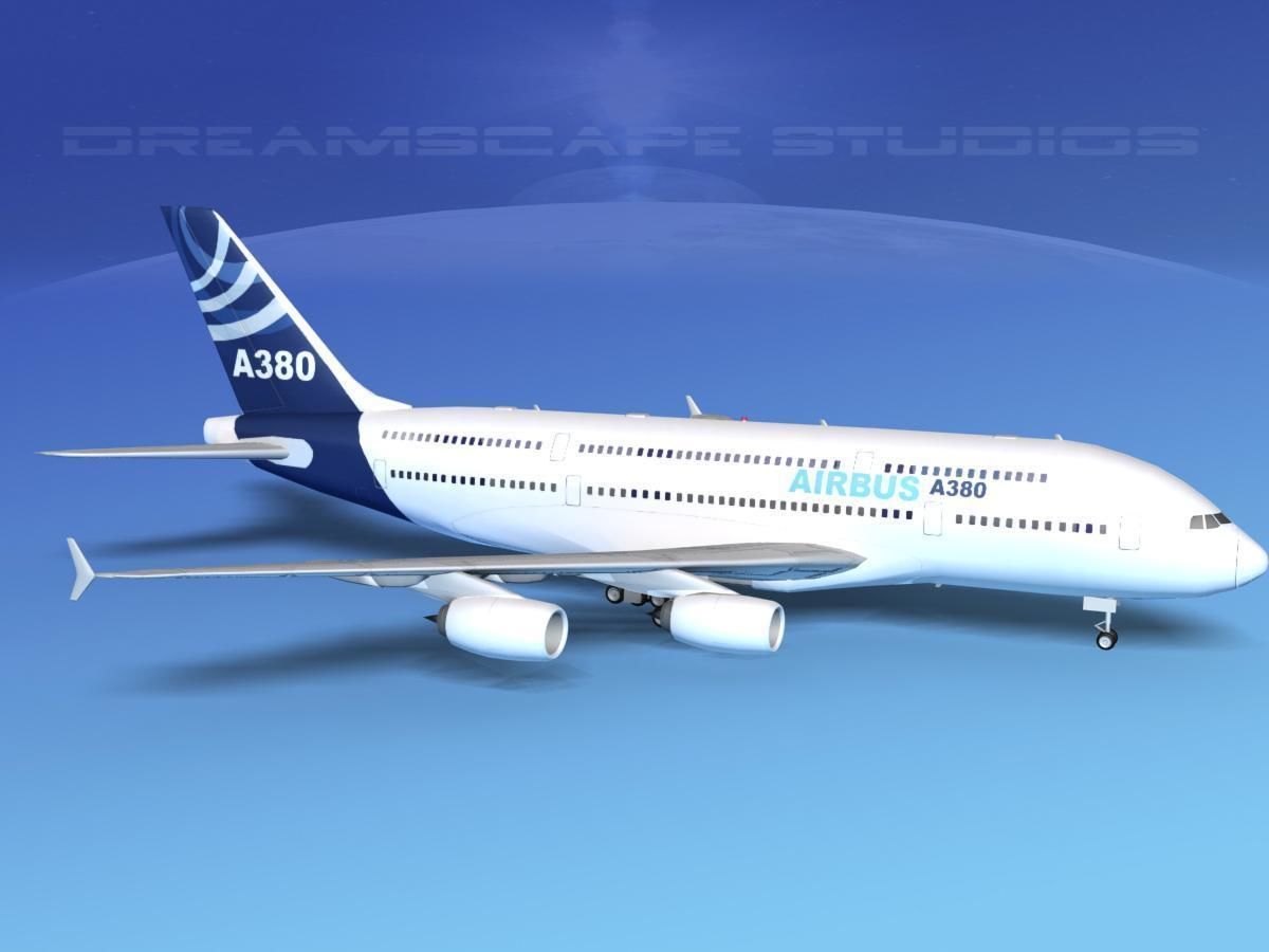 Airbus A380-800  3D model_4