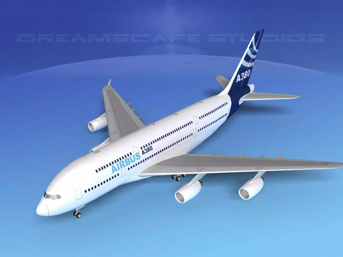 Airbus A380-800  3D model_0