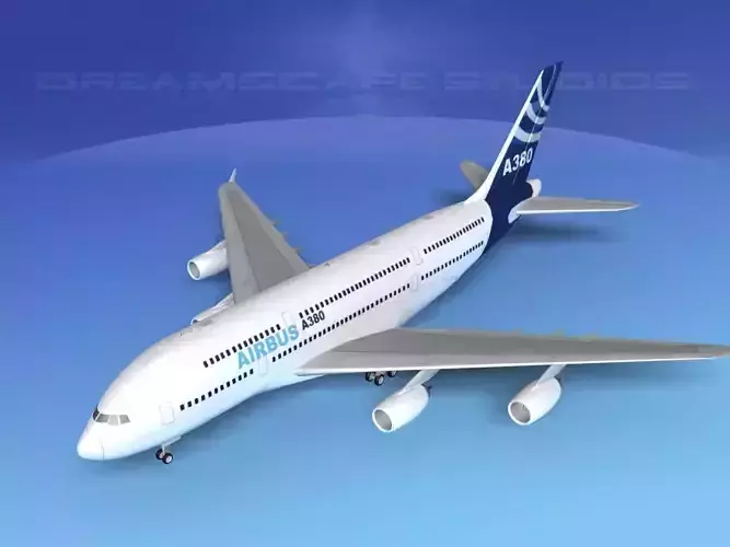 Airbus A380-800  3D model Airbus A380-800  3D model