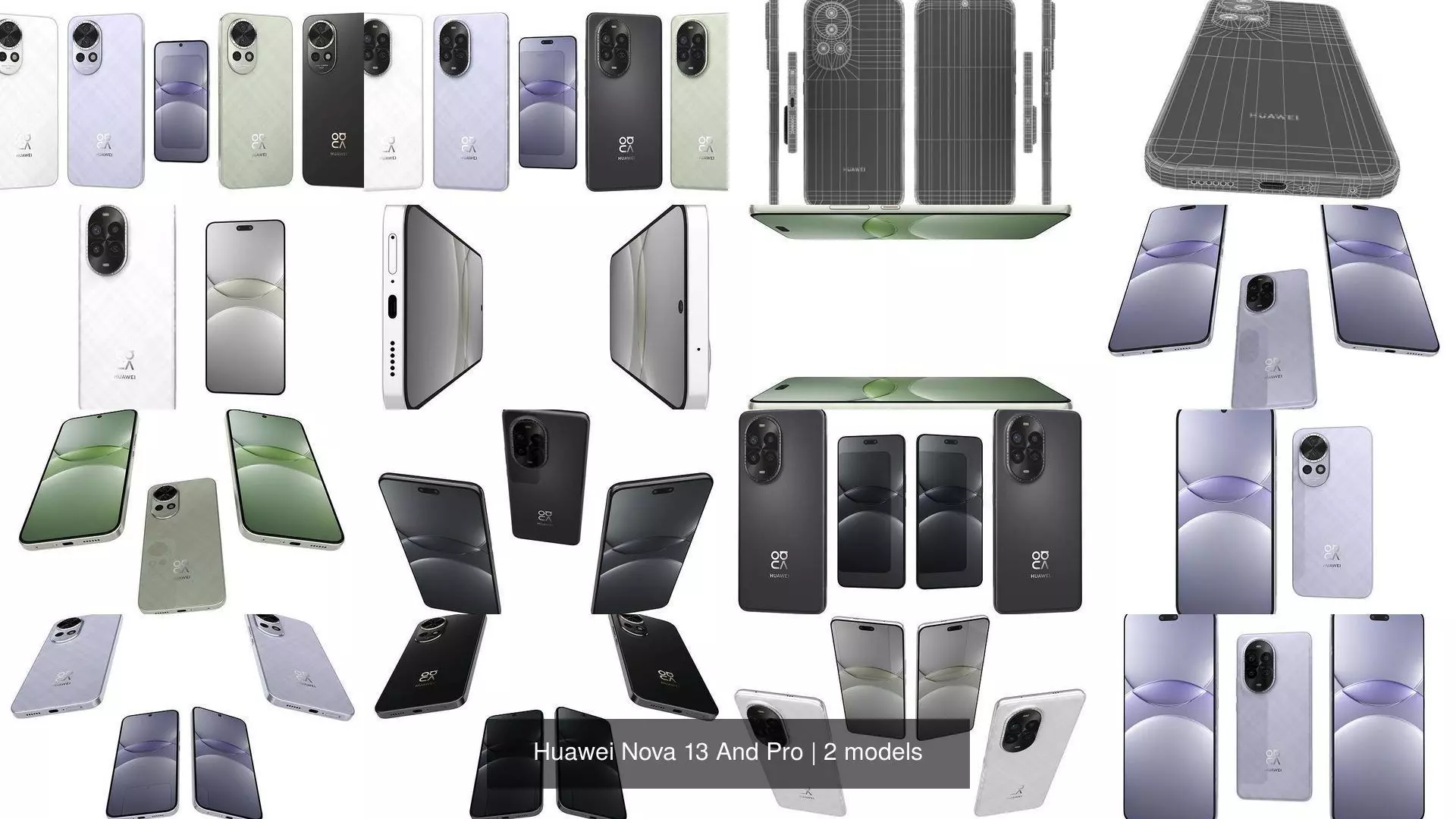 Huawei Nova 13 And Pro 3D Model Collection_1