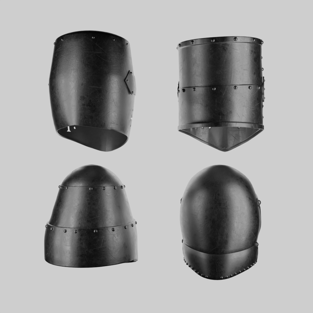 Warrior Helmet Bundle 3D model_2
