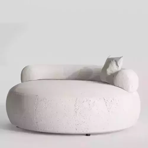 S5174 LOVELY CREAM round sofa 