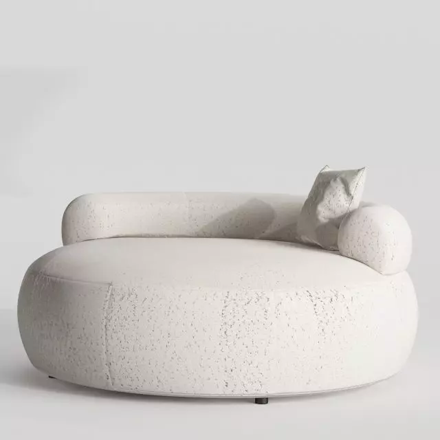 S5174 LOVELY CREAM round sofa  3D model_0