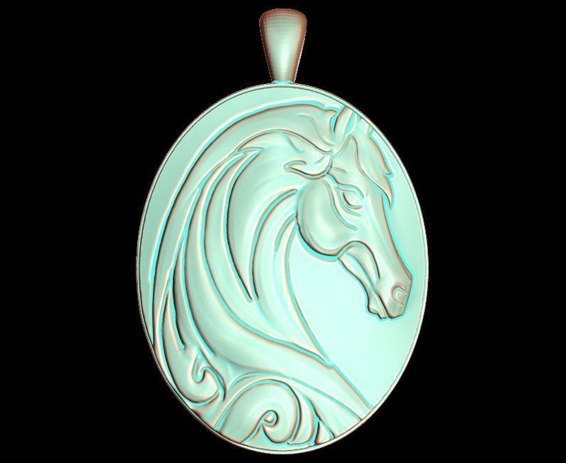 Horse Pendant 3D print model_14