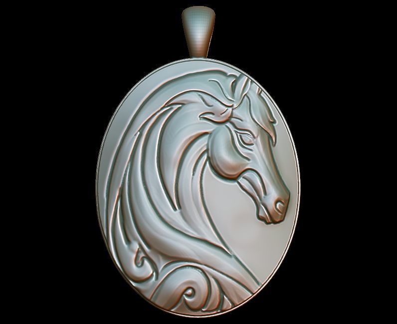 Horse Pendant 3D print model_15